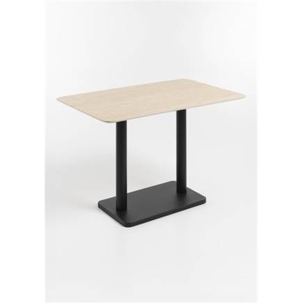 Coco Maison Brest bistrotafel Travertine 120x75cm Zwart